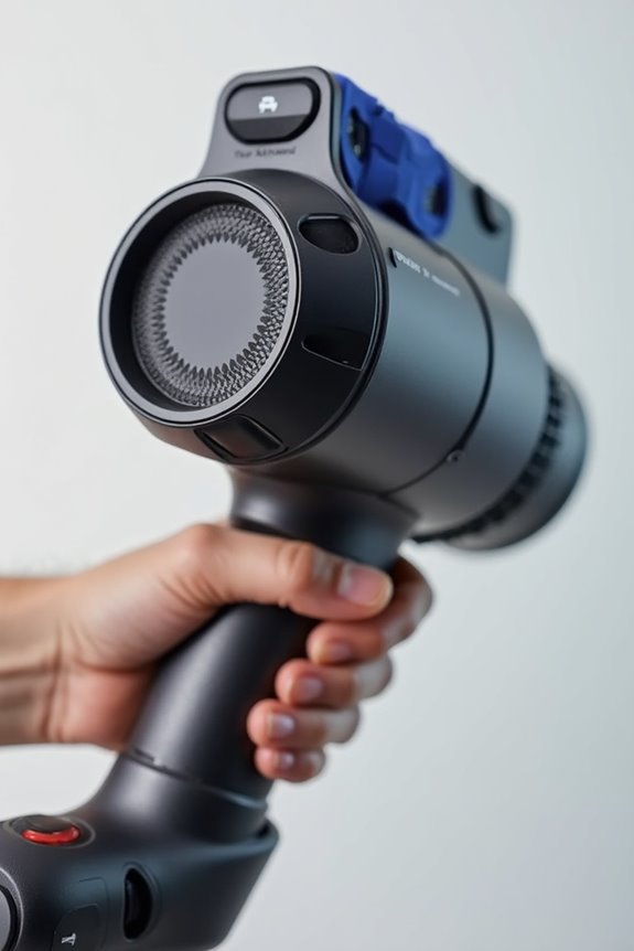 ergonomic handle vacuum features