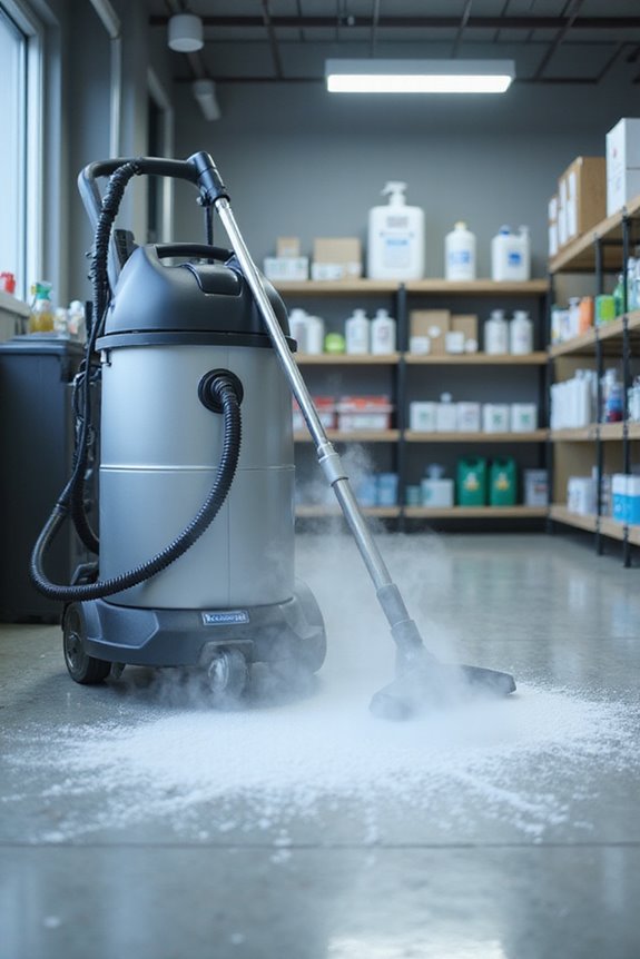 organized cleaning supply storage